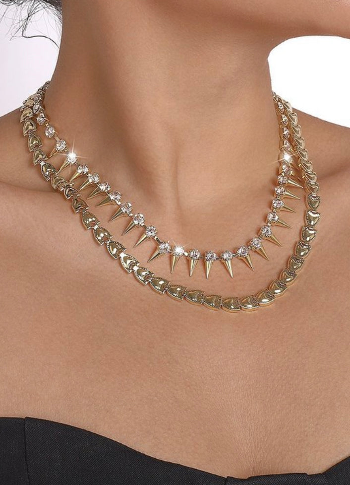 Spiked Layered Necklace – Style and Grace Boutique co